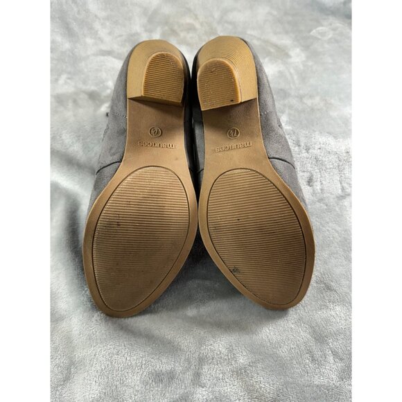 Maurices Boots Women's 7.5 Grey Trina 3" heels ankle booties w/ Buckle - Picture 4 of 16